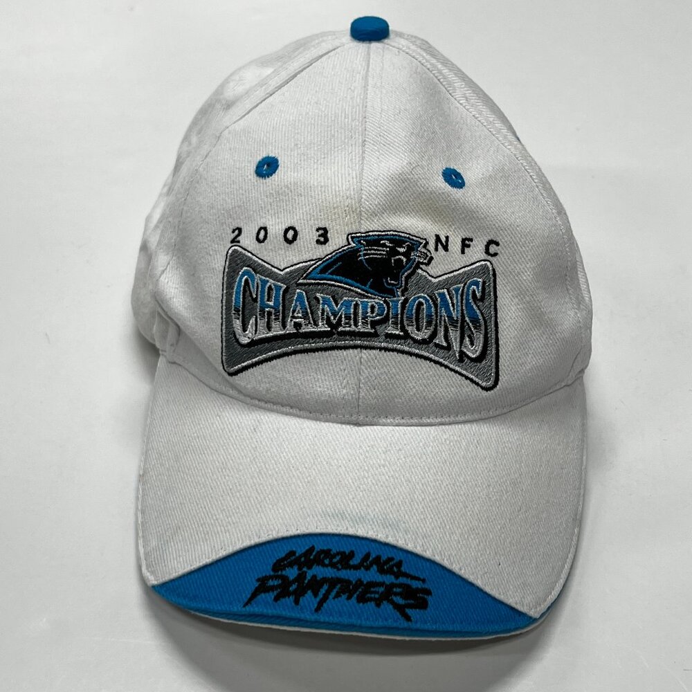 Carolina Panthers 2003 NFC Champions NFL Football Hat Baseball Cap Y2K Strapback